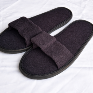 OPEN TOE SLIPPER BLACK
