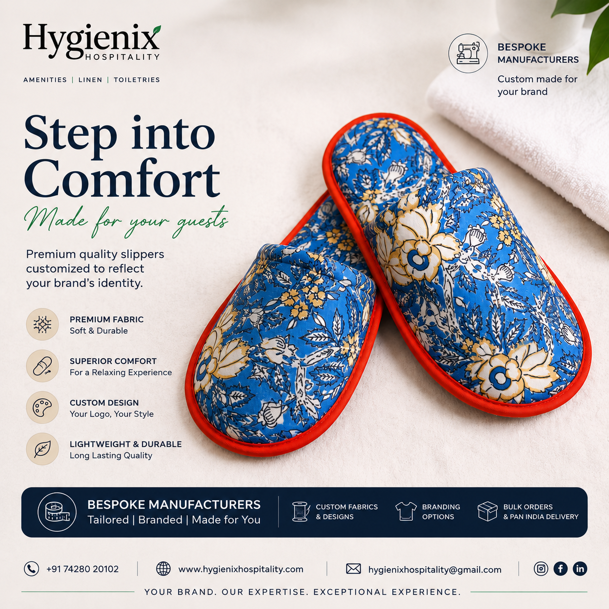 Perfect Bespoke Hotel Slippers Manufacturer
