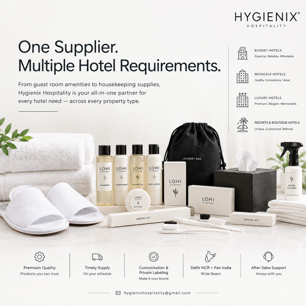 Hotel amenities supplier providing multiple hotel requirements
